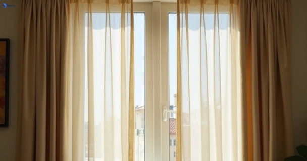 Dull dusty drapes in jamisontown-nsw before professional cleaning